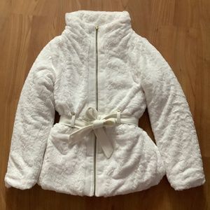 Girl’s White Winter Coat